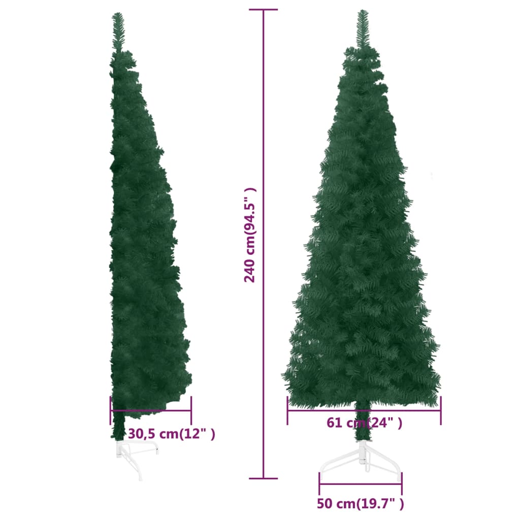 K Nstlicher Halb Weihnachtsbaum Mit St Nder Schlank Gr N Cm Abisko