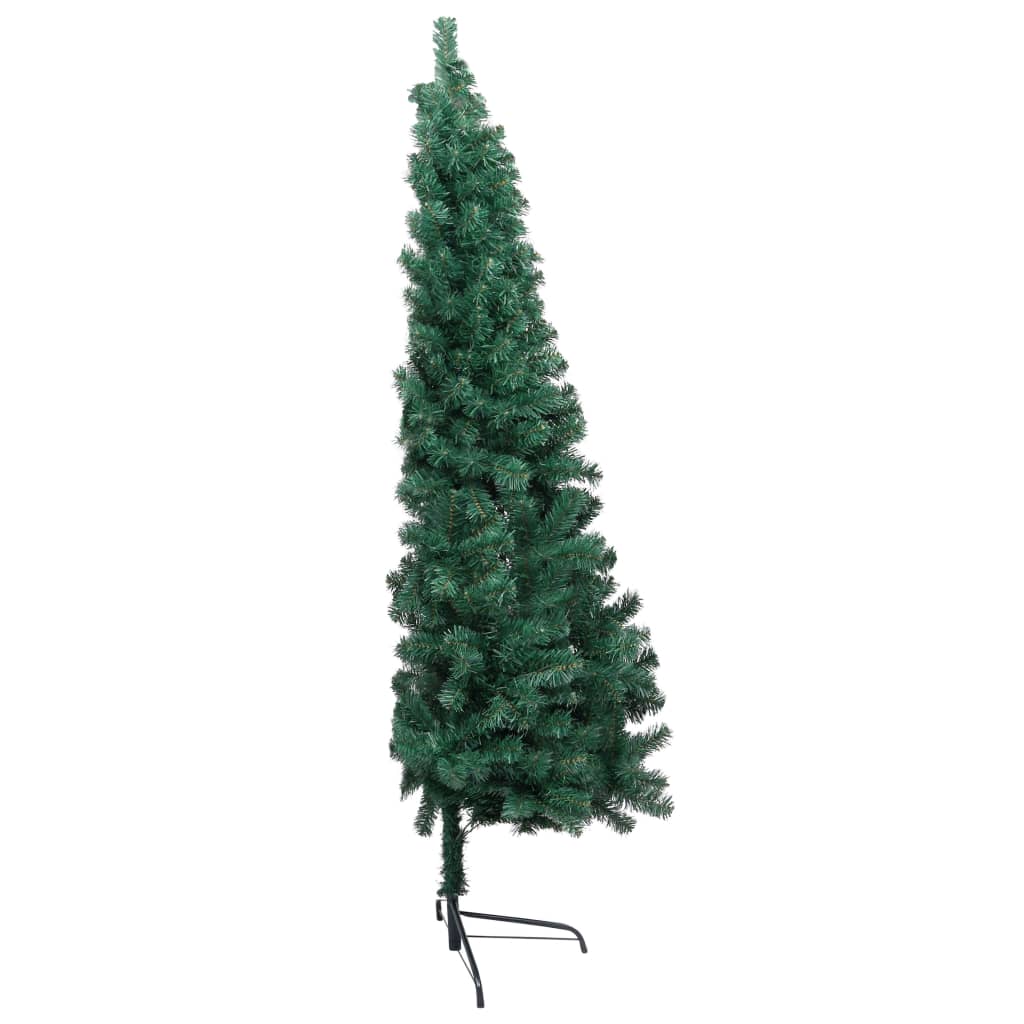 Künstlicher Halber Weihnachtsbaum mit Ständer Grün 240 cm PVC Abisko