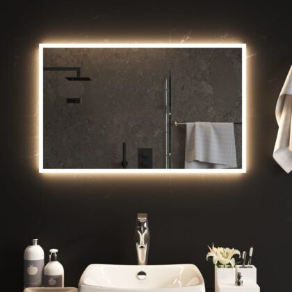LED-Badspiegel 80x50 cm