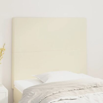 Kopfteile 2 Stk. Creme 80x5x78/88 cm Kunstleder