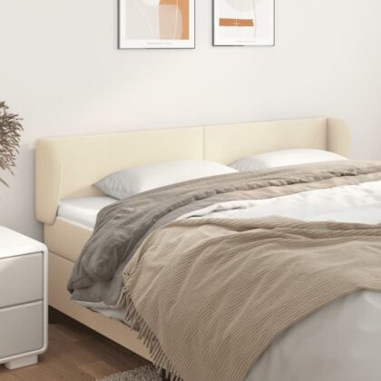 Kopfteil mit Ohren Creme 163x23x78/88 cm Kunstleder